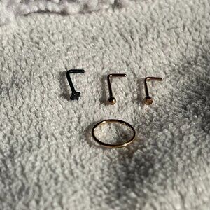 Like New Nose Ring and Stud Bundle